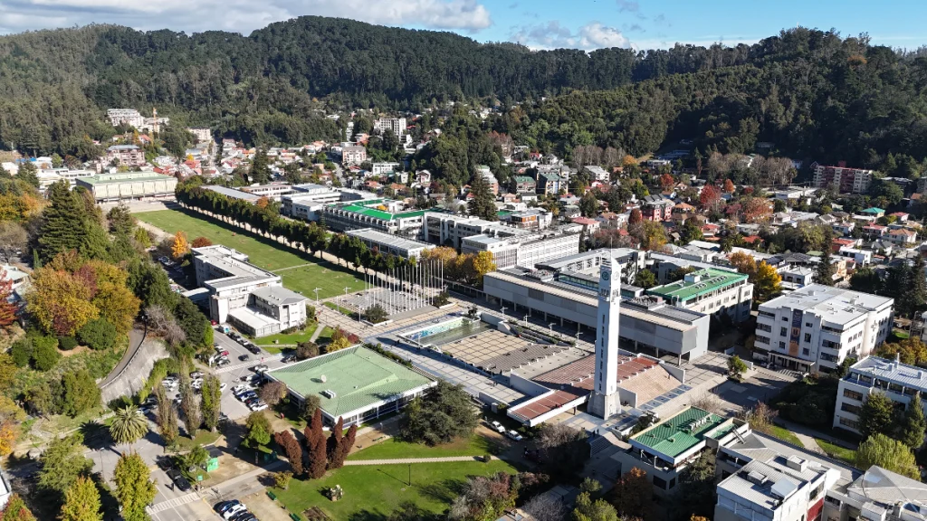 Imagen aérea del campus de la Universidad de Concepción 